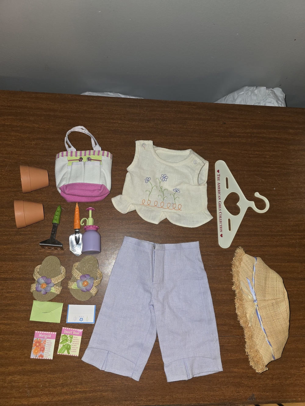 American Girl Gardening Outfit and Accessories 2002